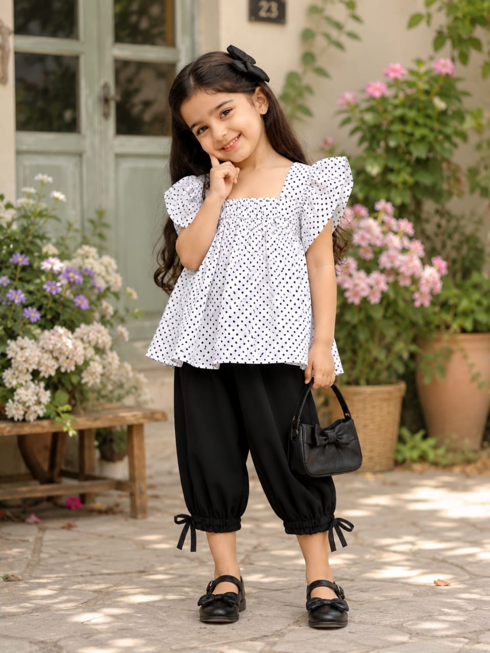 Polka dot cord set