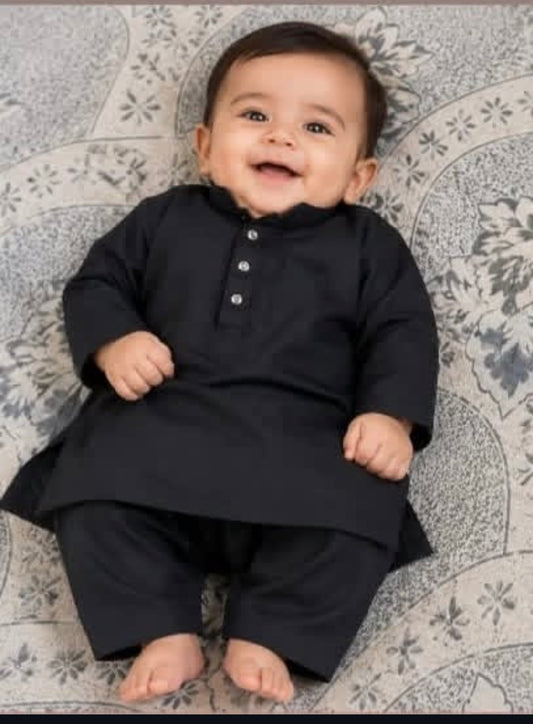 black kurta set