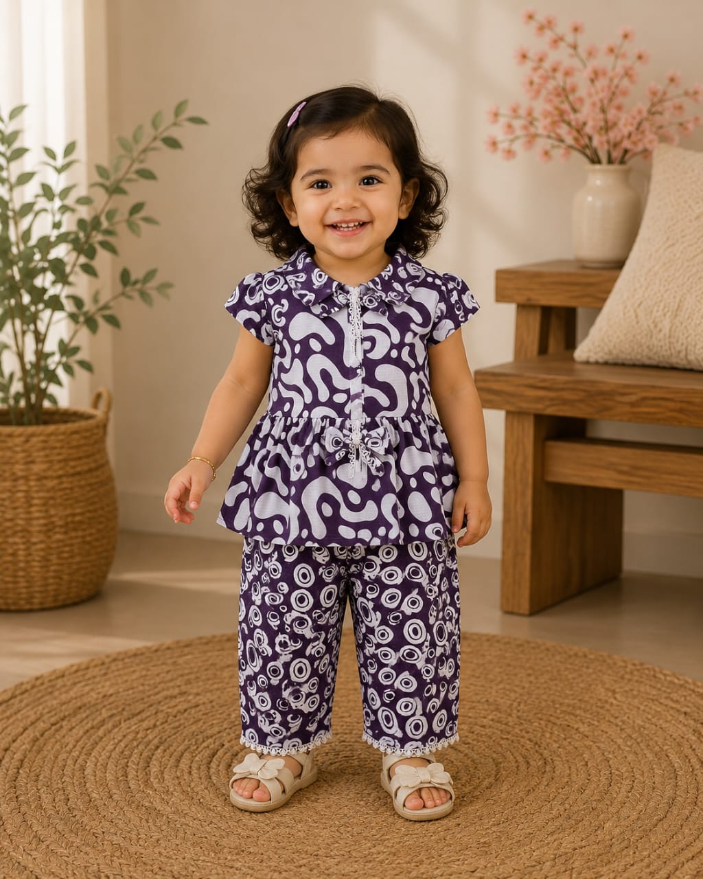 Purple white set
