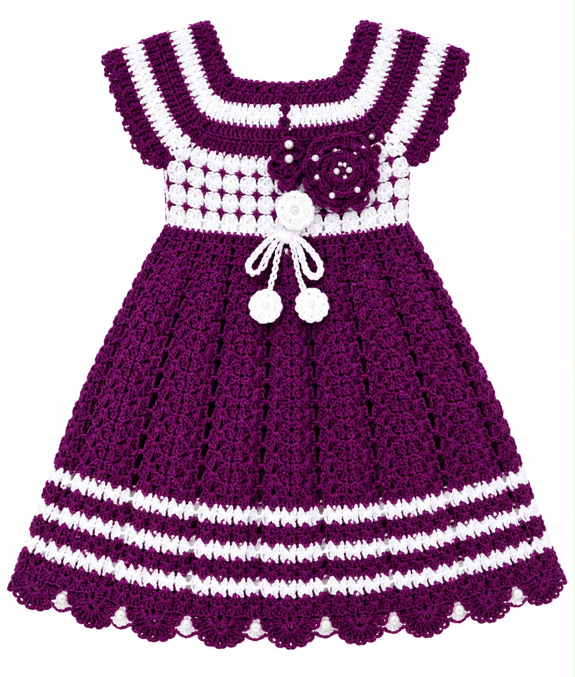 Handcrafted Crochet Baby Girl Dress
