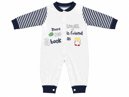 Baby Boy Striped Full-Sleeve Romper