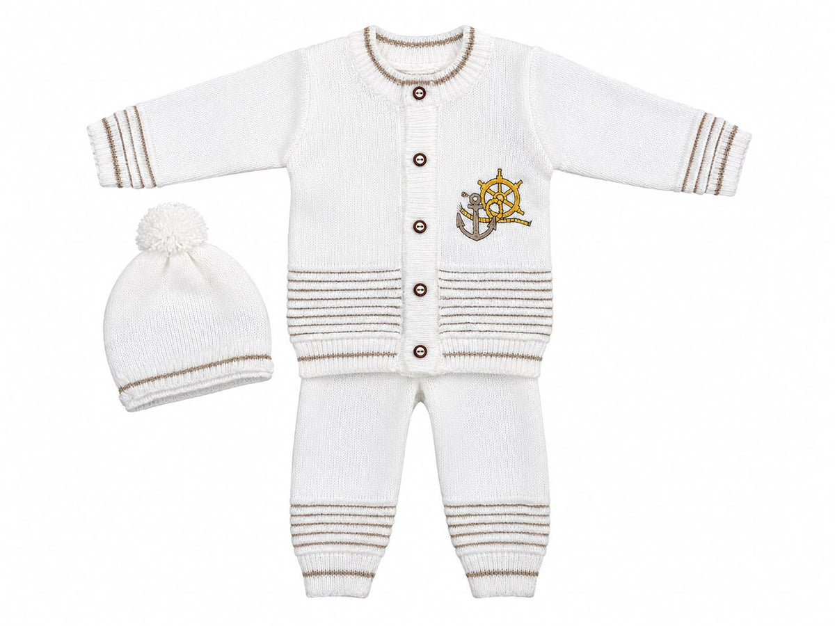 Baby Winter Knitted Set – Anchor Design