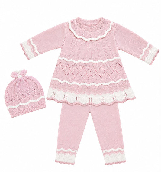 Knit Baby Girl 3-Piece Set