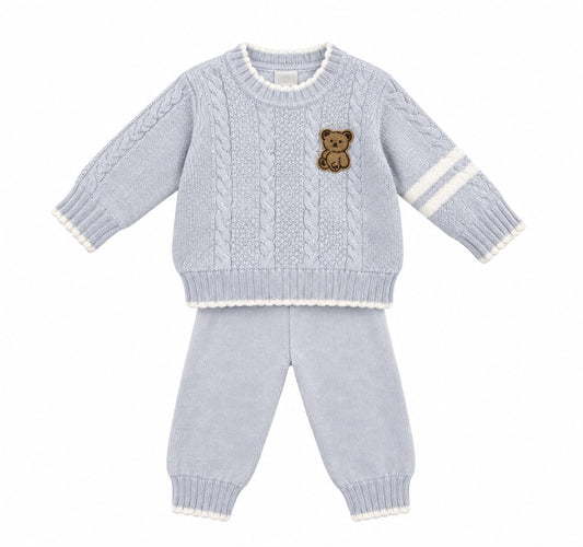 Newborn Purple Knitted Sweater Set