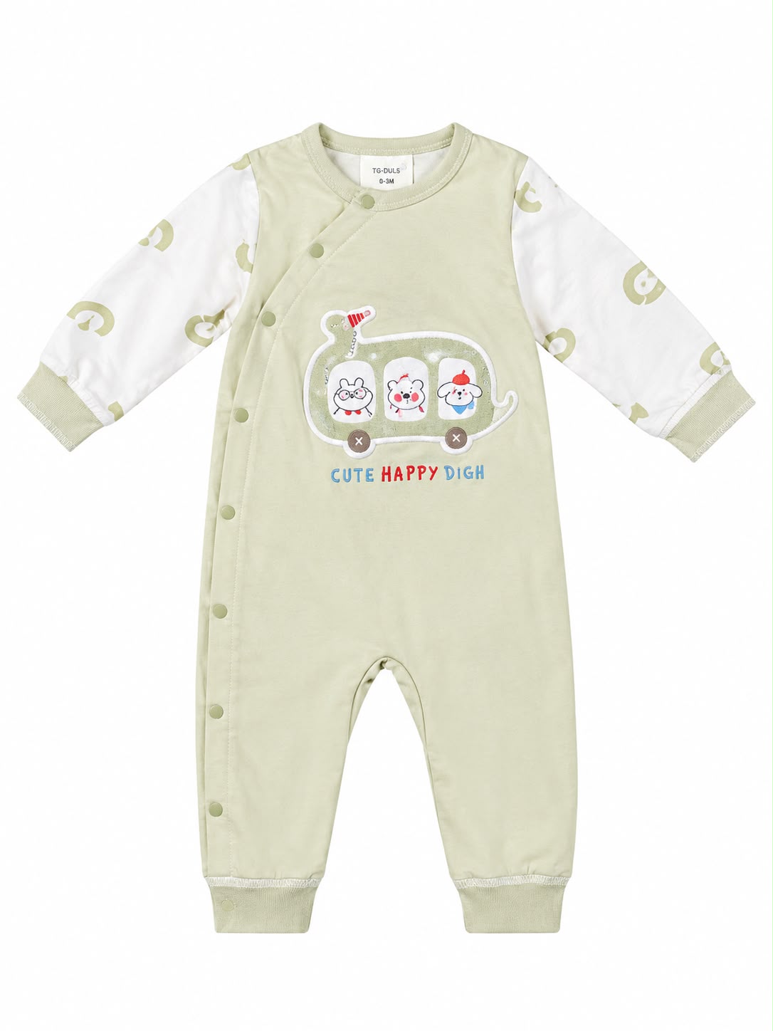 Imported Polyester Filling Green Romper
