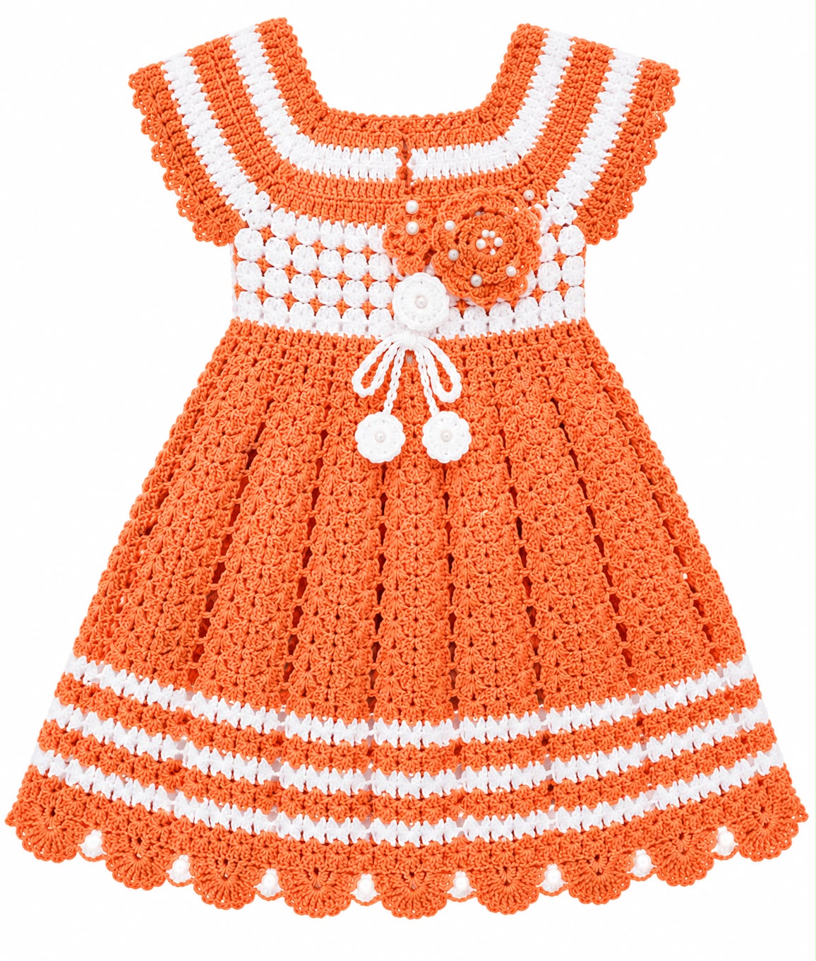 Handcrafted Crochet Baby Girl Dress