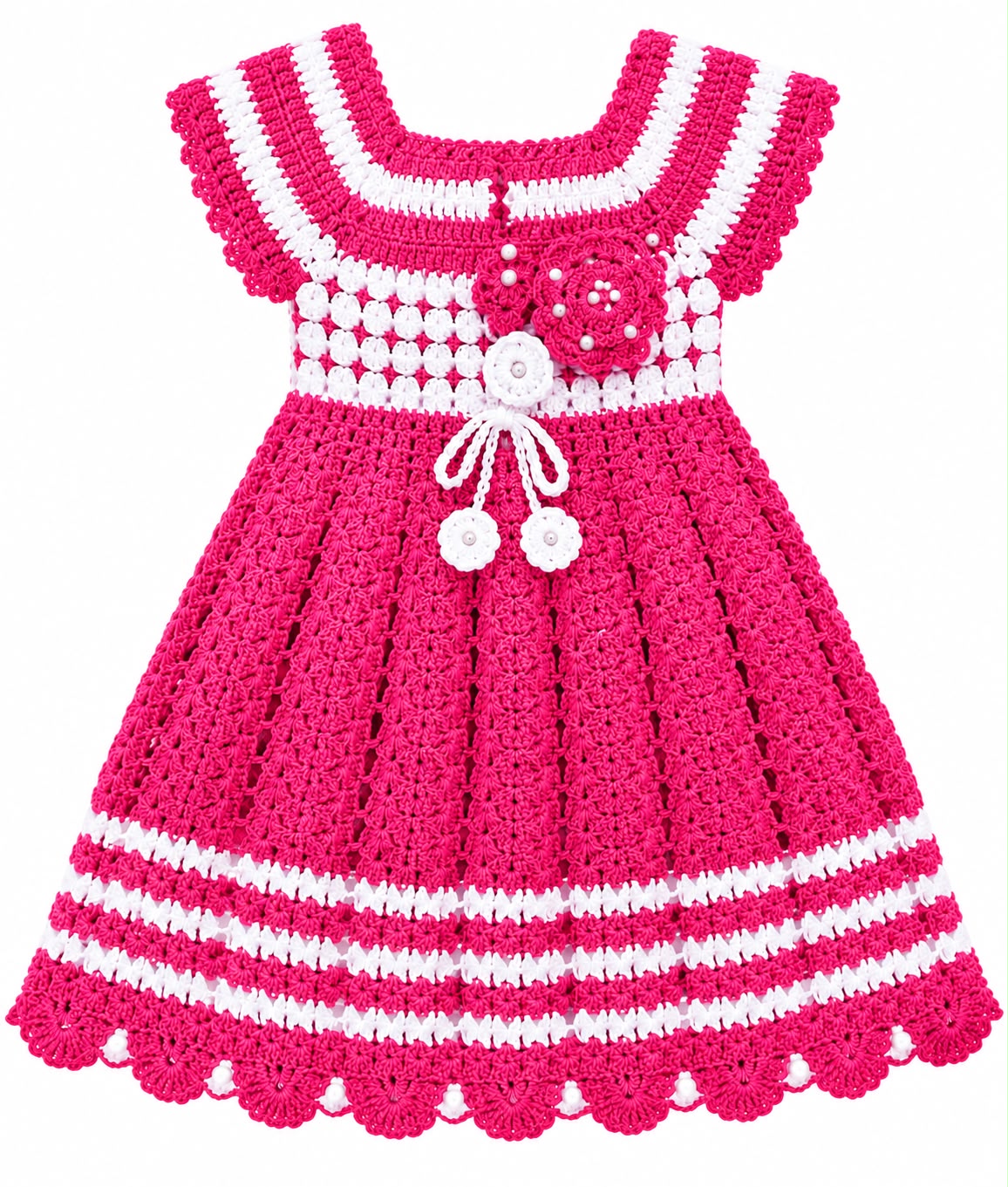 Handcrafted Crochet Baby Girl Dress