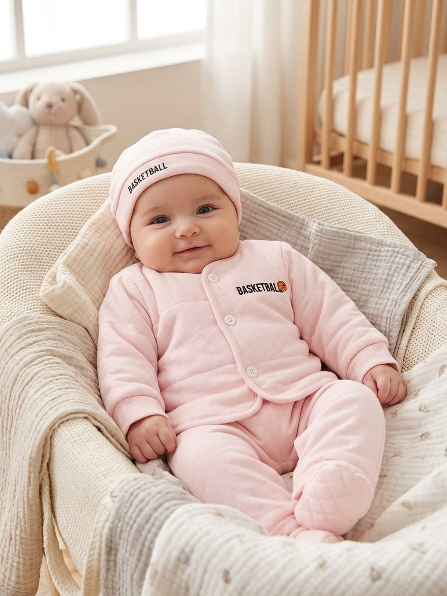 Pink “Basketball” 3-Piece Winter Set